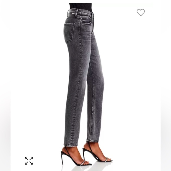 Mother The Midrise Rider Skimp I hate Snakes gray Black 26 jeans - Picture 4 of 14
